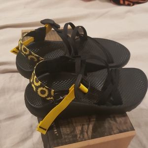 checkered sunflower chacos